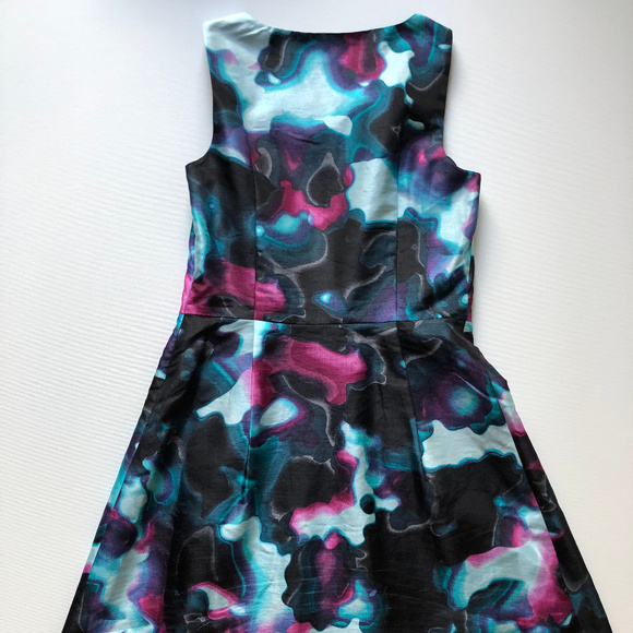 REDUCED Kensie Fit & Flare, Blue Pink Multi, sz M - Picture 2 of 7